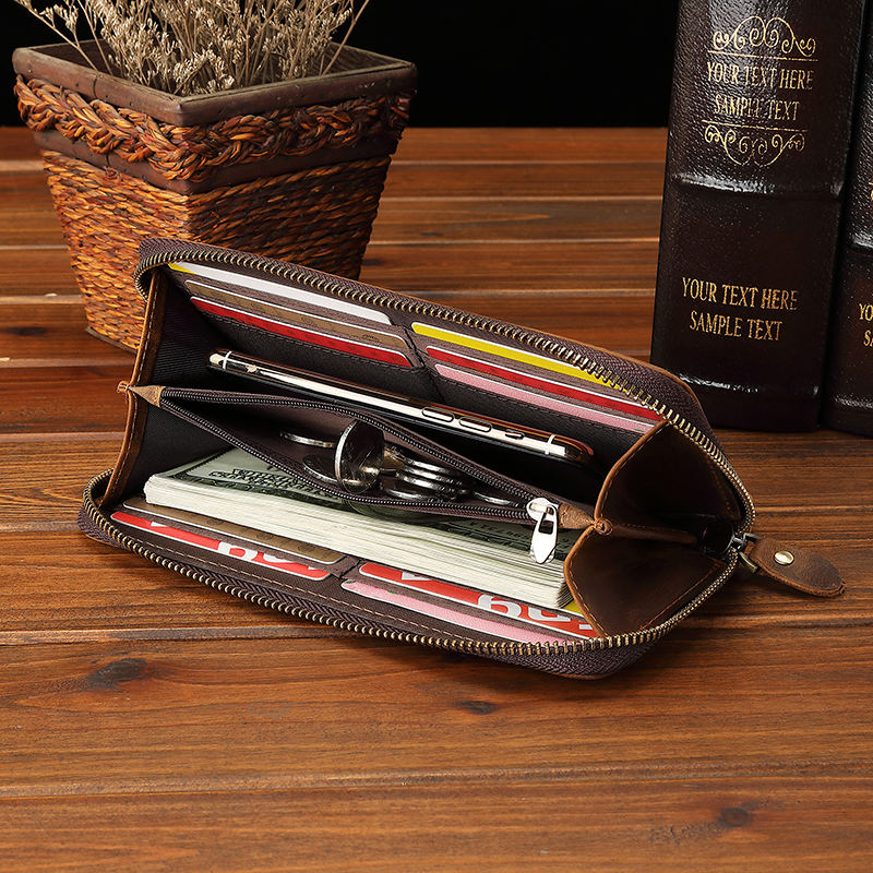 Valut Forge Men’s Vintage Leather Long Wallet