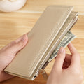 VAULT FORGE RFID Genuine Leather Long Wallet for Women