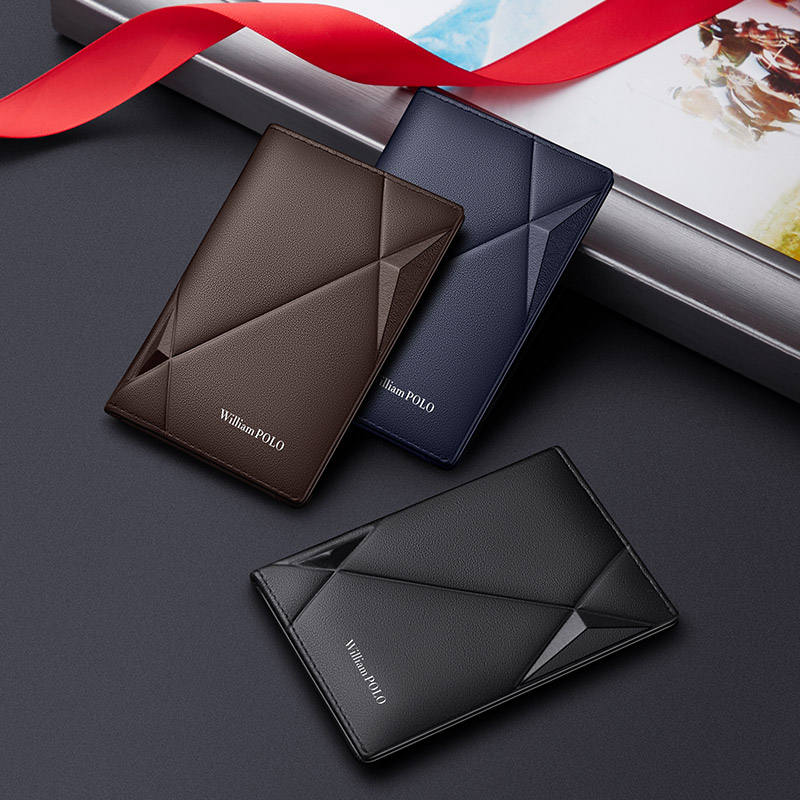 VAULT FORGE Black Cowhide Leather Mini Wallet