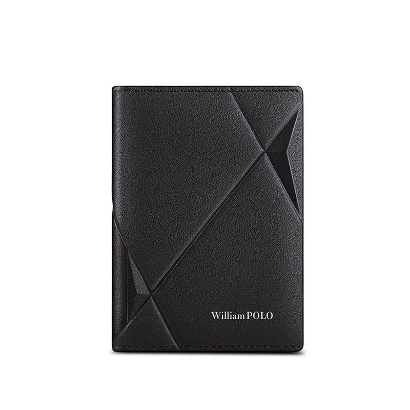 VAULT FORGE Black Cowhide Leather Mini Wallet