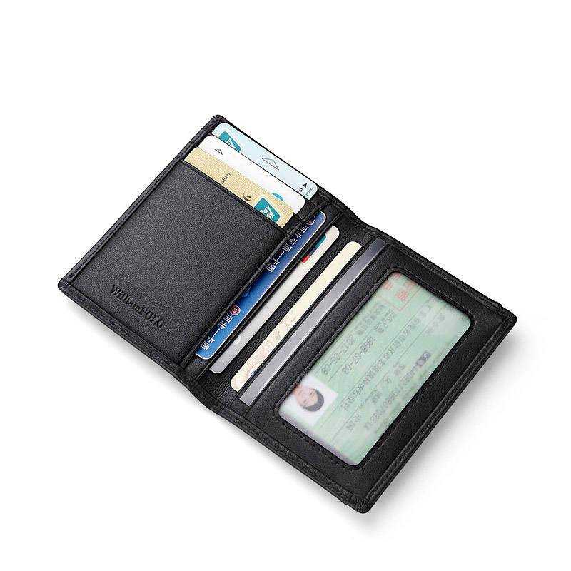 VAULT FORGE Black Cowhide Leather Mini Wallet