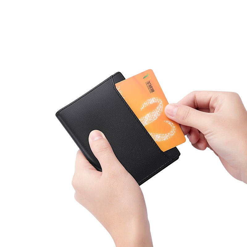 VAULT FORGE Black Cowhide Leather Mini Wallet