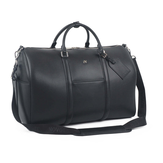 Luxury Cowhide Leather Travel Bag for Men – Large Capacity Weekend & Carry-On Bag