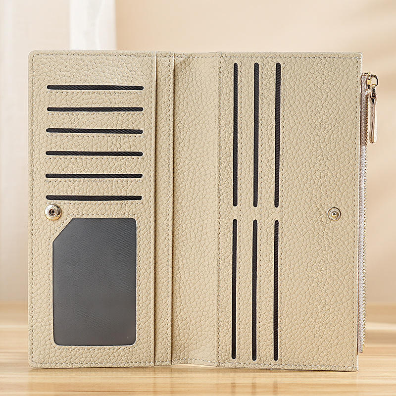 VAULT FORGE RFID Genuine Leather Long Wallet for Women