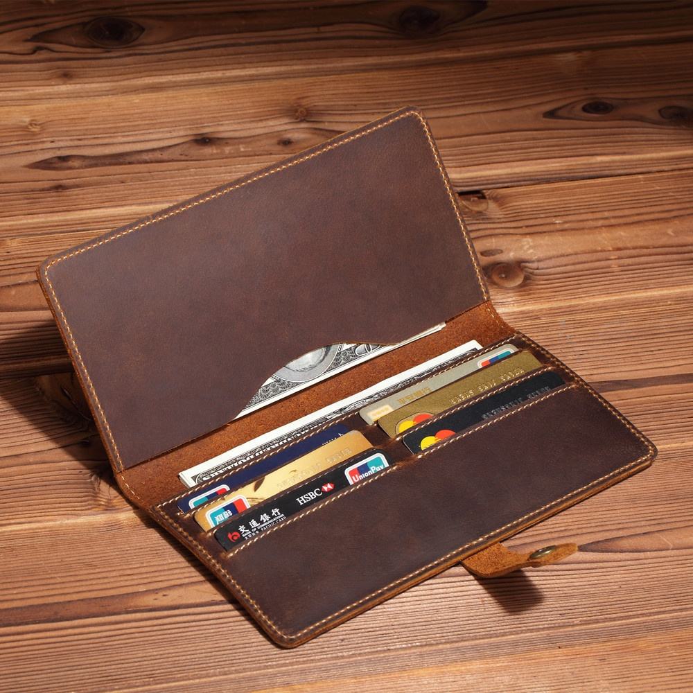 VAULT FORGE Crazy Horse Leather Long Wallet